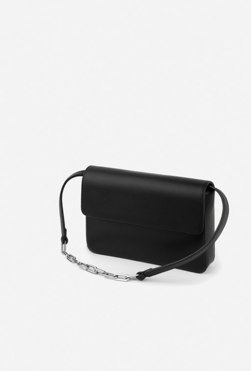 Carrie 
black leather bag /silver/