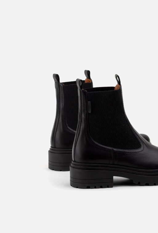 Ava black leather Chelsea boots