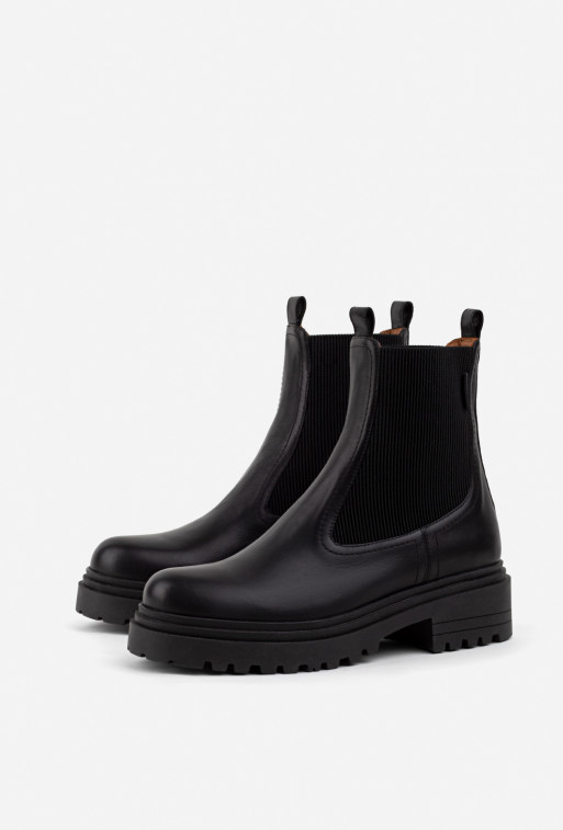 Ava black leather Chelsea boots