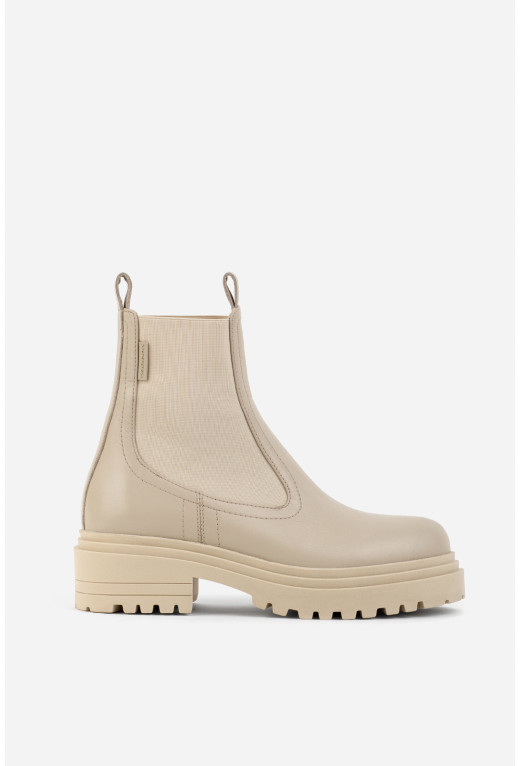 Ava beige leather
chelsea boots
