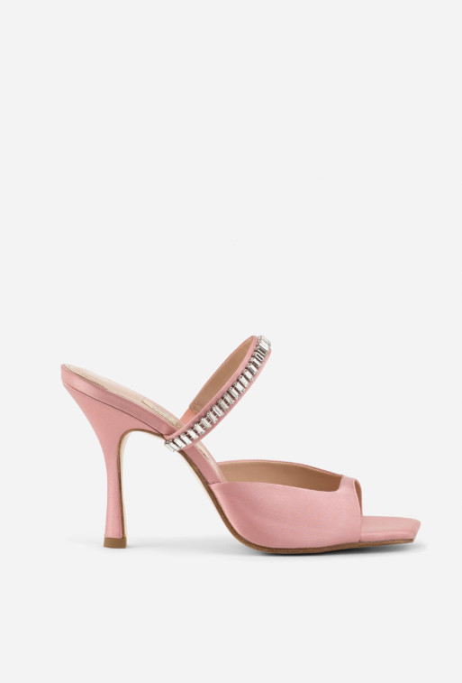 Tina pink textile mules /9 cm/
