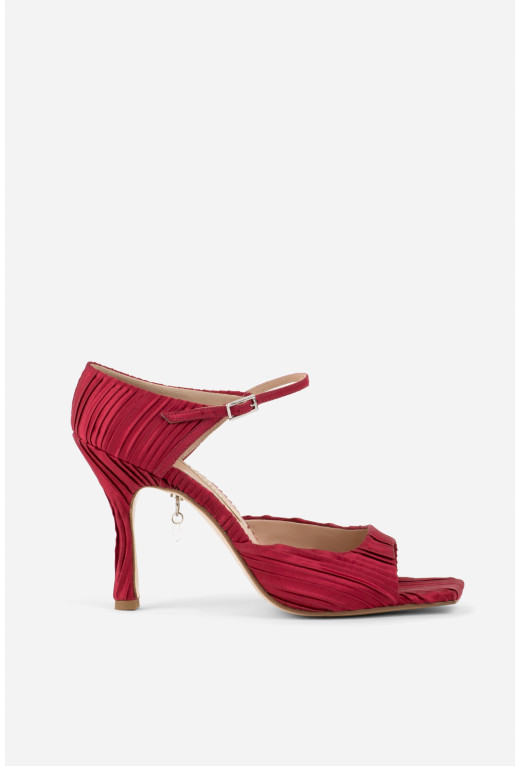 Tina red textile sandals /9 cm/