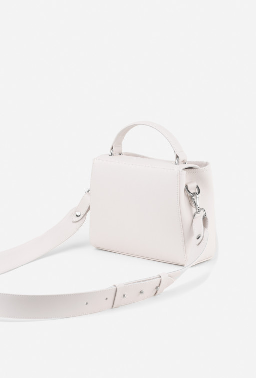 Erna mini
milky leather bag /silver/