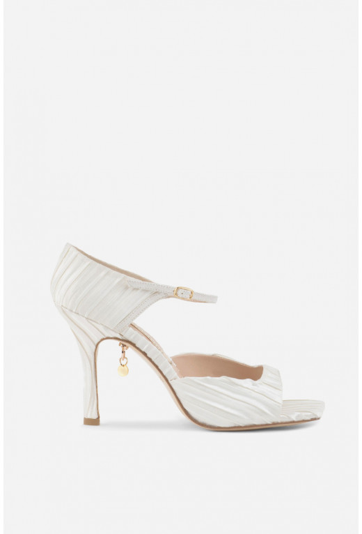 Tina white textile
sandals /9 cm/