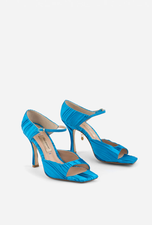 Tina turquoise textile sandals /9 cm/