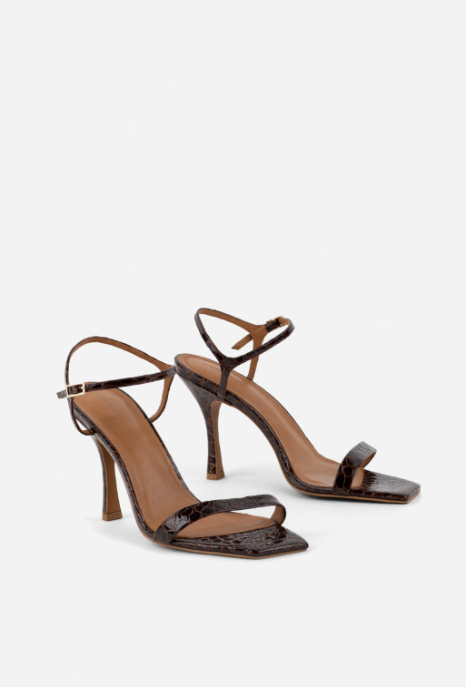 Betty brown leather sandals /9 cm/