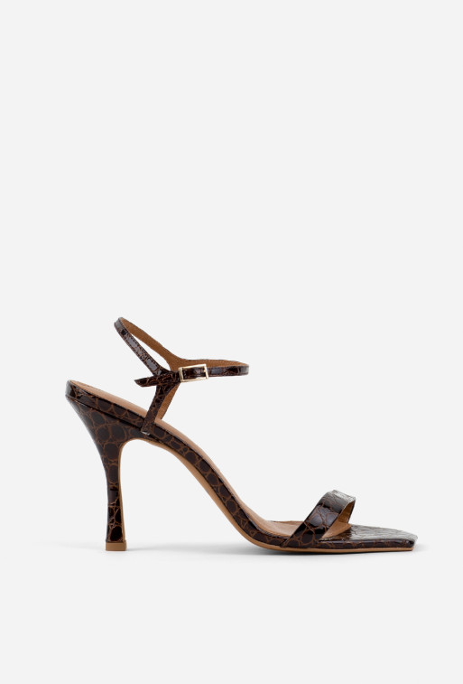 Betty brown leather sandals /9 cm/