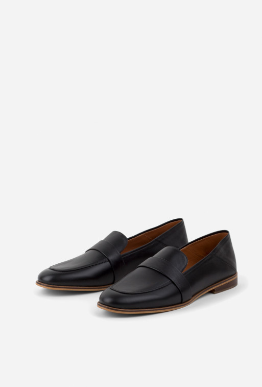 Linette black leather
loafers