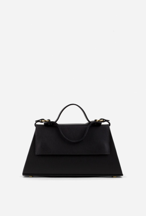 Mira
black leather bag /gold/
