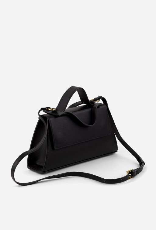Mira
black leather bag /gold/