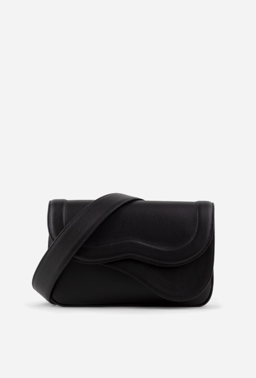Saddle bag 2 RS black leather crossbody bag /silver/