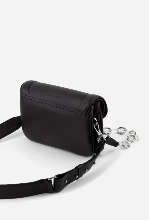 Saddle bag 2 RS black leather
cross body bag /silver/