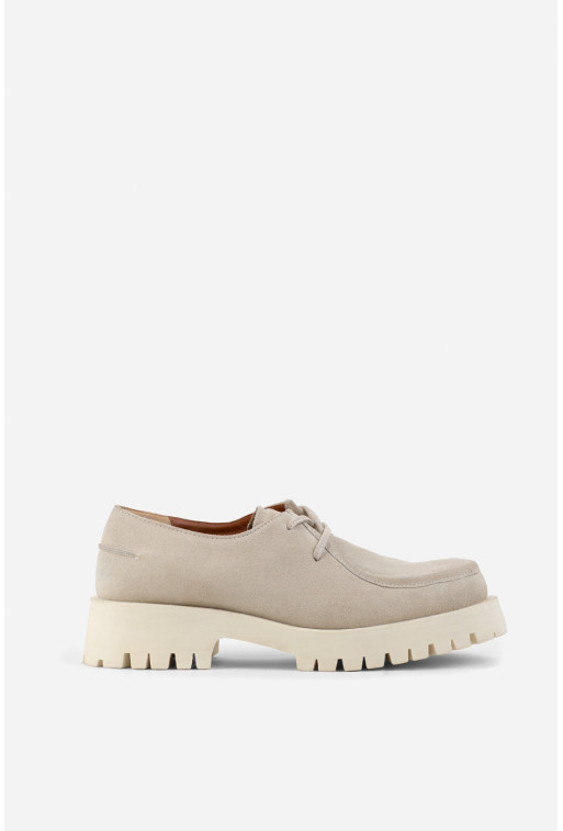Lola milky suede loafers
