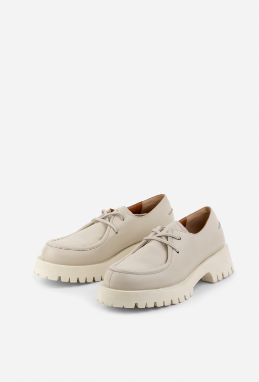 Lola milky leather loafers