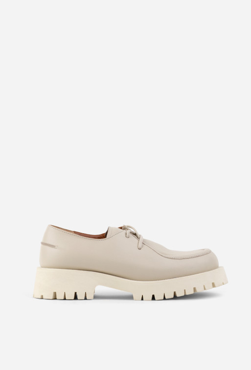Lola milky leather loafers
