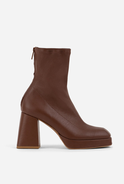 Christina brown leather
ankle boots