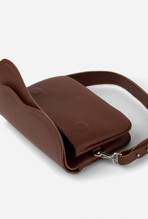 Saddle bag 2 brown leather
cross body bag /silver/