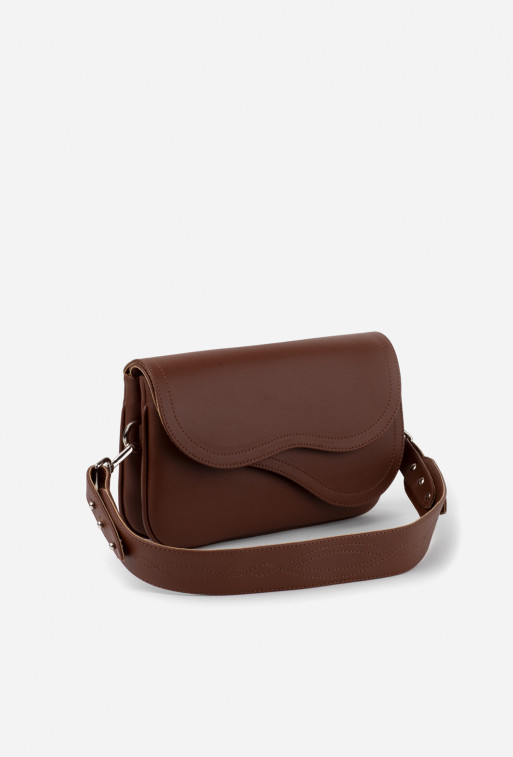Saddle bag 2 brown leather
cross body bag /silver/