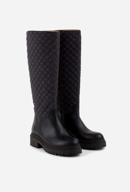 Jane black textile
boots