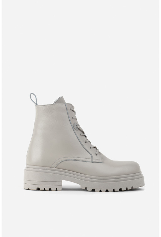 Riri gray leather
boots /baize/