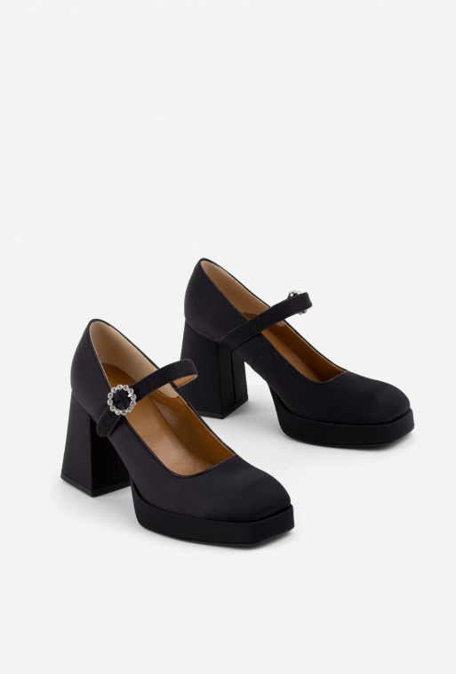 Mary black nylon
sandals