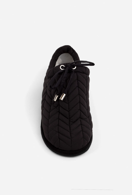 Nallie black textiles boots