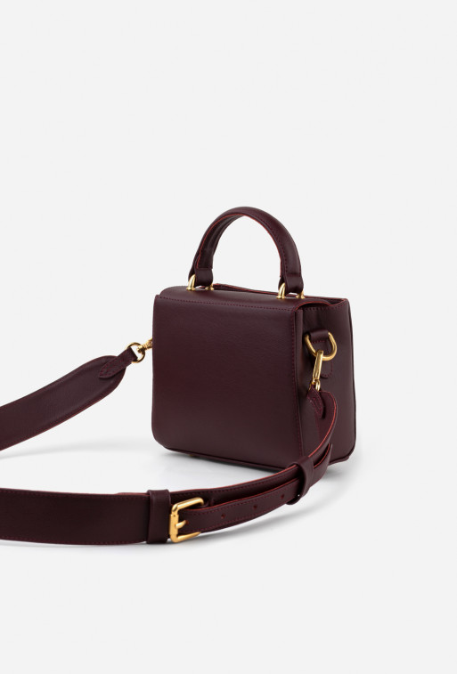 Erna micro RS burgundy leather
city bag /gold/
