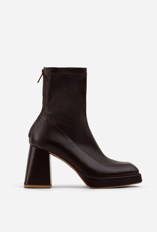 Christina dark-brown leather
ankle boots