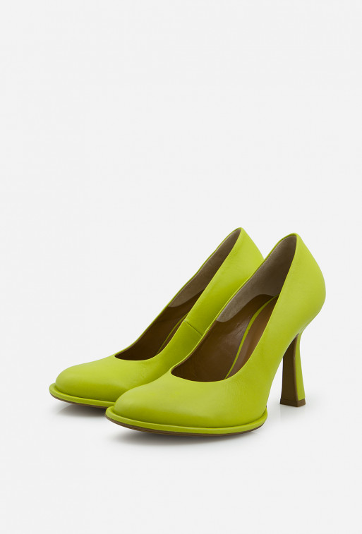 Judith lime leather pumps /9 cm/