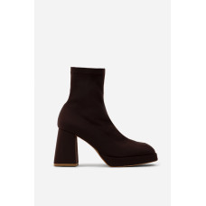 Christina brown stretch ankle boots