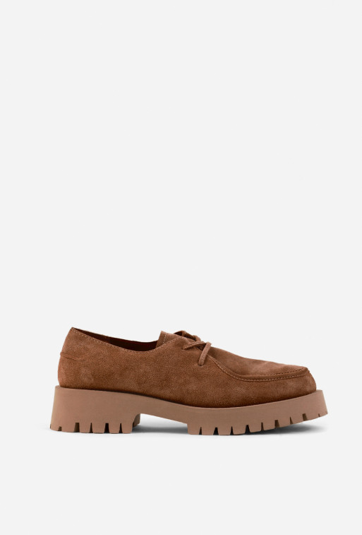 Lola brown suede loafers