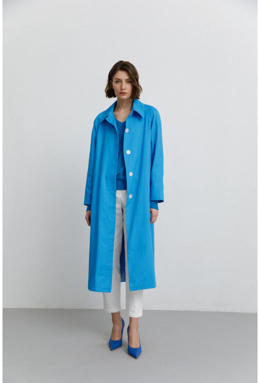 Fred blue cotton coat