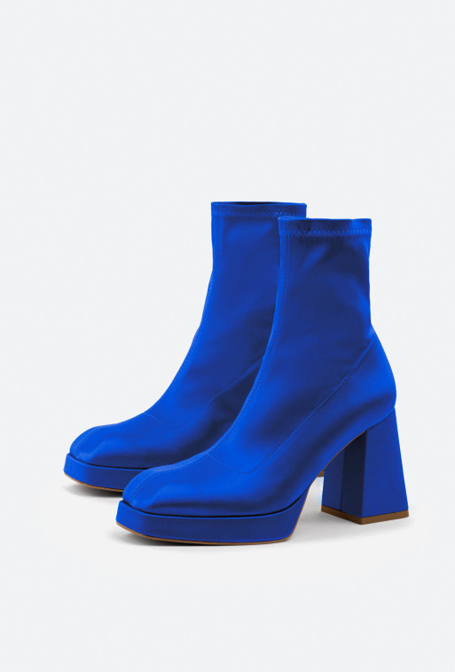 Christina dark blue stretch ankle boots