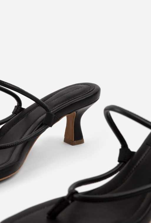 Gwen black leather
sandals