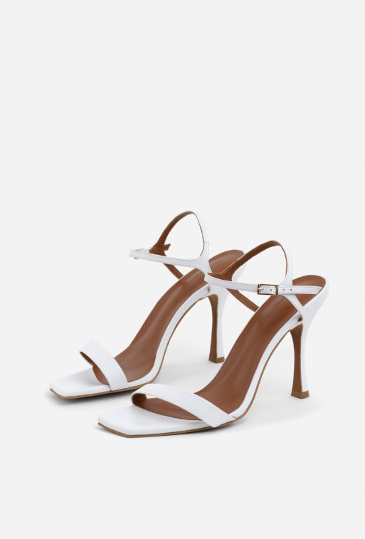 Betty white leather sandals /9 cm/