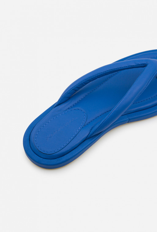 Feida dark blue leather
flip flops