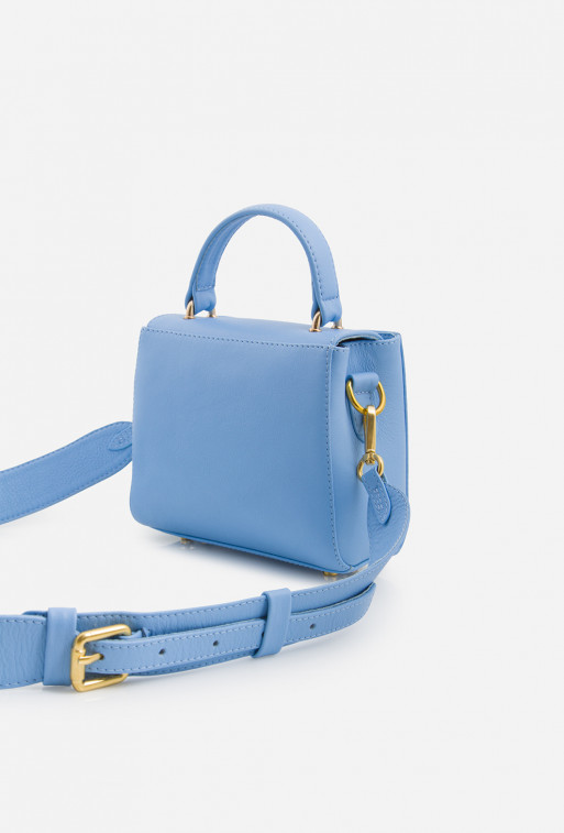 Erna micro RS blue leather
city bag /gold/