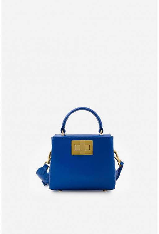 Erna micro RS dark blue leather city bag /gold/