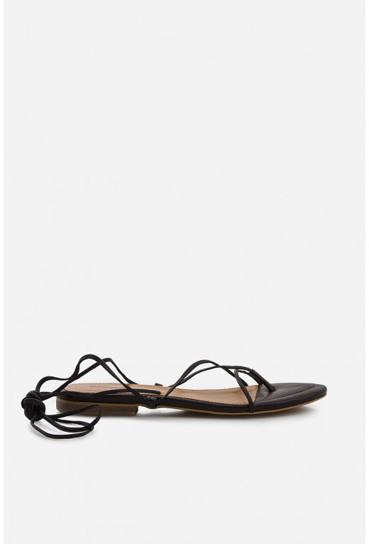 Marta black leather
sandals