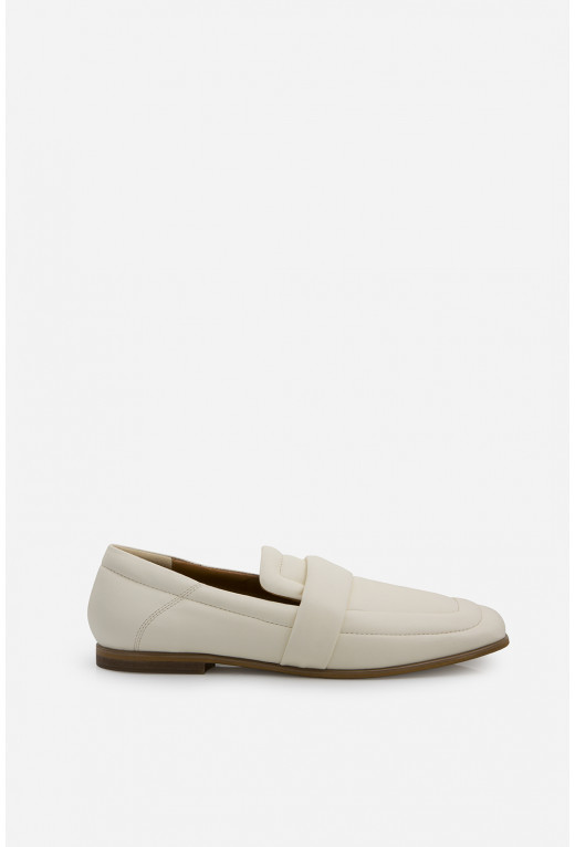 Lesley milk leather loafers