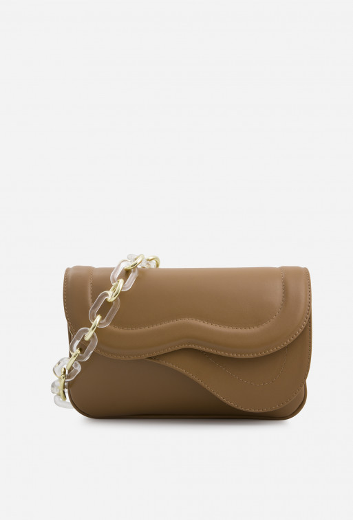 Saddle bag 2 RS brown leather crossbody bag /gold/