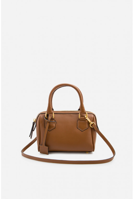Drew brown leather bag /gold/