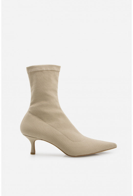 Courtney beige stretch ankle boots /5 cm/