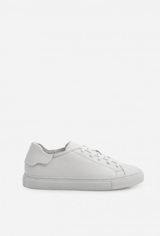 Erin white leather sneakers white sole