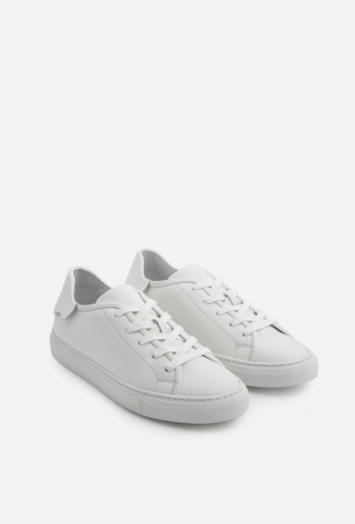 Erin white leather sneakers white sole