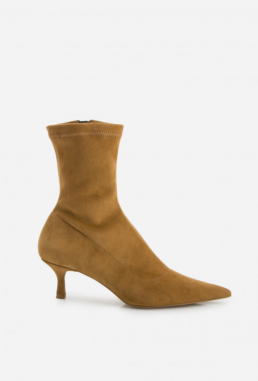 Courtney red suede zipped ankle boots