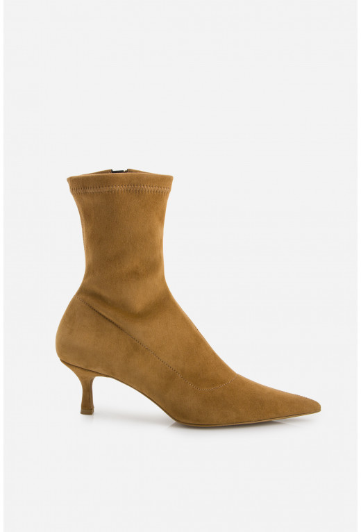 Courtney red suede zipped ankle boots