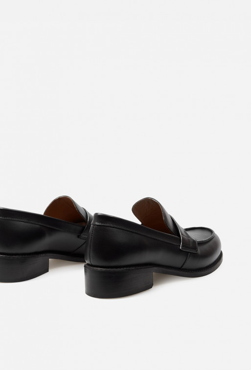 Alen black loafers leather sole