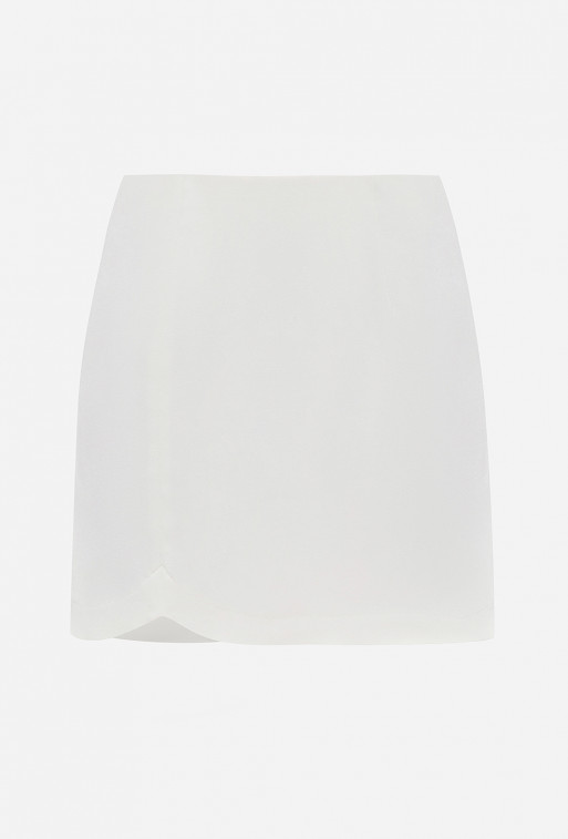 Milky cotton mini skirt