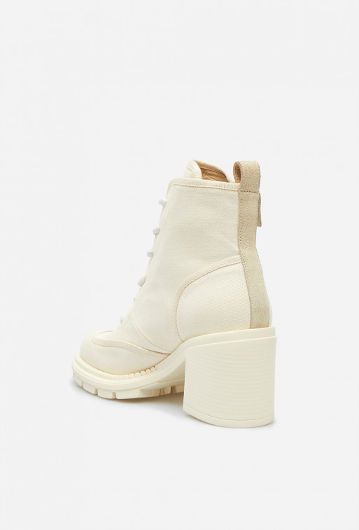 Ksenya milk canvas ankle boots